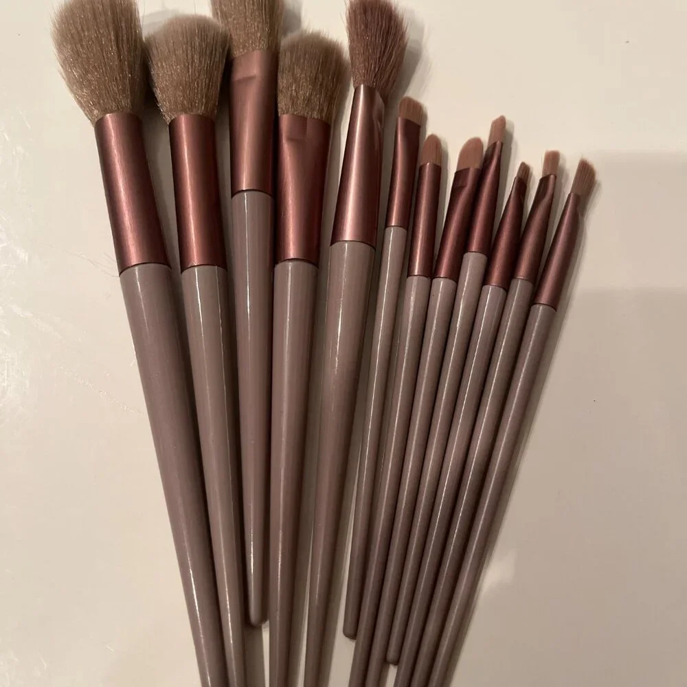Make-Up‎ Brushes (12) and Scalp Massager (new) (w/a/x)